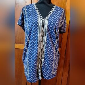 LUCKY BRAND short sleeve button down shirt Size L